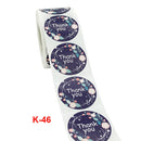 Flower Thank You Luminous Stickers Gift Decoration Label, Size: 3.8cm / 1..5inch(K-46)