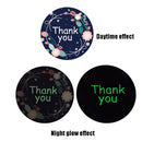 Flower Thank You Luminous Stickers Gift Decoration Label, Size: 3.8cm / 1..5inch(K-46)