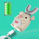 U3 Children Smart Sonic Portable Cleaning U-Shaped Electric Toothbrush(Elk Yellow 6-14 Years Old)