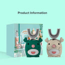 U3 Children Smart Sonic Portable Cleaning U-Shaped Electric Toothbrush(Elk Yellow 6-14 Years Old)