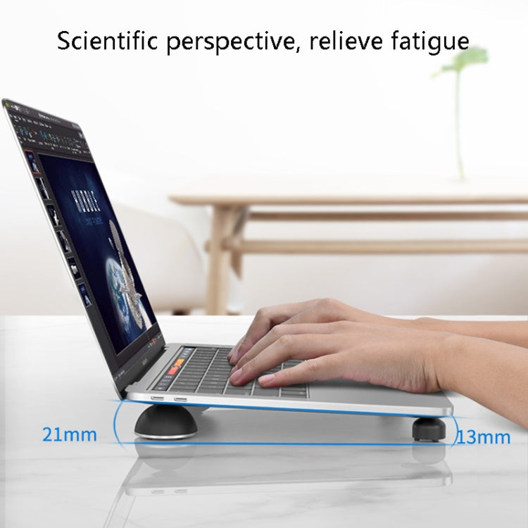 Suohuang SH-1029 Aluminum Portable Bracket Foot Pad for MacBook, Laptop(White)