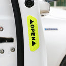 10 PCS OPEN Reflective Tape Warning Mark Bicycle Accessories Car Door Stickers(Blue)