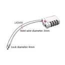Zinc Alloy Red Dot Luggage Small Padlock Small Mini Code Lock(Black)