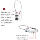Zinc Alloy Red Dot Luggage Small Padlock Small Mini Code Lock(Black)