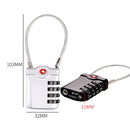 Zinc Alloy Red Dot Luggage Small Padlock Small Mini Code Lock(Black)