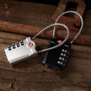 Zinc Alloy Red Dot Luggage Small Padlock Small Mini Code Lock(Black)