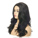 Women Split Black Curly Hair Wig Chemical Fiber Headgear(Black)
