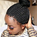 B1028 Female Short Curly Hair Stretch Mesh Chemical Fiber Headgear Braid Wig(Black)
