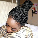 B1028 Female Short Curly Hair Stretch Mesh Chemical Fiber Headgear Braid Wig(Black)