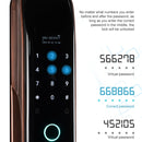 Smart Wifi Anti-Theft Fingerprint Password Lock Mobile Phone Remote Control Electronic Door Lock Magnetic Card Lock, Specification: SM-SL608 Semi-automatic Black