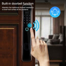 Smart Wifi Anti-Theft Fingerprint Password Lock Mobile Phone Remote Control Electronic Door Lock Magnetic Card Lock, Specification: SM-SL608 Semi-automatic Black