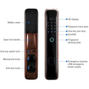 Smart Wifi Anti-Theft Fingerprint Password Lock Mobile Phone Remote Control Electronic Door Lock Magnetic Card Lock, Specification: SM-SL708 Semi-automatic Black
