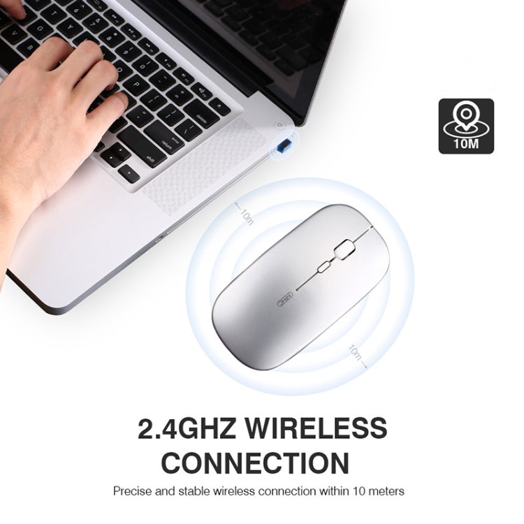 Inphic PM1 Office Mute Wireless Laptop Mouse, Style:Battery Display(Magic Black)