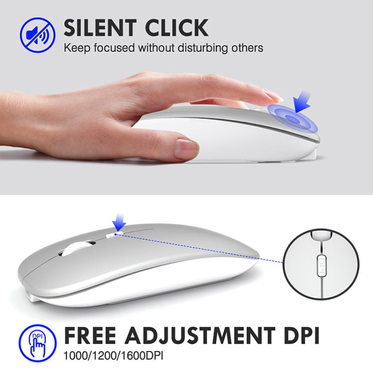 Inphic PM1 Office Mute Wireless Laptop Mouse, Style:Bluetooth(Magic Black)