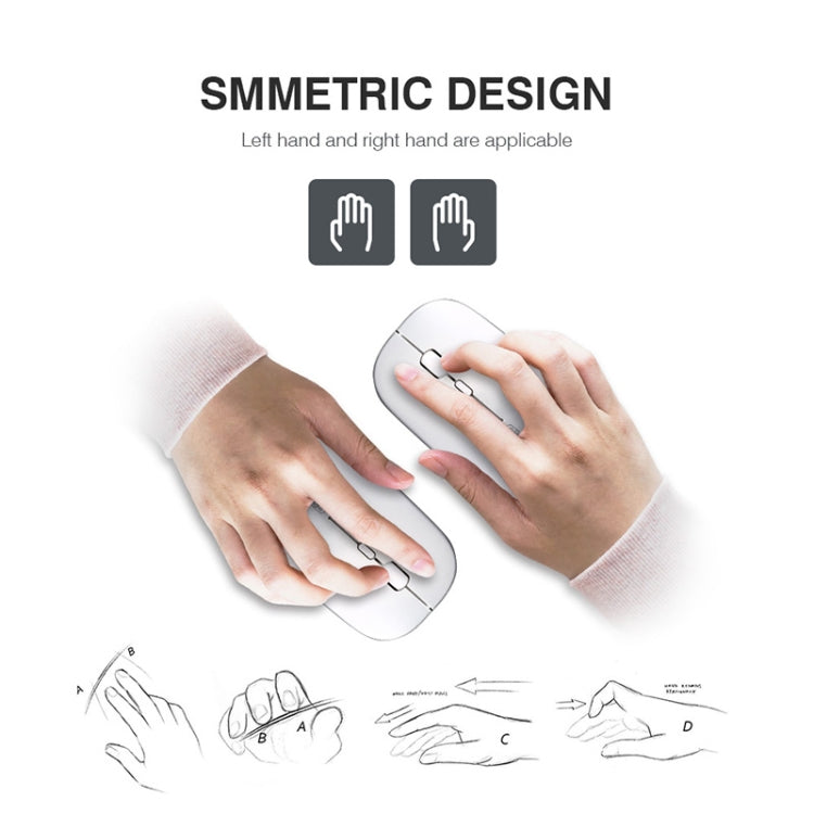 Inphic PM1 Office Mute Wireless Laptop Mouse, Style:Bluetooth(Magic Black)