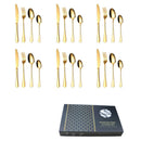 24 in 1 Stainless Steel Tableware Western Steak Cutlery Gift Set, Color: Golden