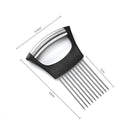 2 PCS Stainless Steel Onion Fork Holder Pin Kitchen Vegetable Slicing Aid