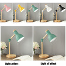 T1062 Dormitory Eye Protection Desk Lamp Bbedroom Bedside Wood Lamp, Power source: UK Plug(Black)