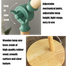 T1062 Dormitory Eye Protection Desk Lamp Bbedroom Bedside Wood Lamp, Power source: UK Plug(Black)