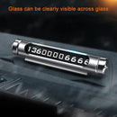 Magnetic Adsorption Design Car Shape Rotatable Luminous Car Temporary Parking Card with Phone Number(Black)