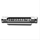 Magnetic Adsorption Design Car Shape Rotatable Luminous Car Temporary Parking Card with Phone Number(Silver)