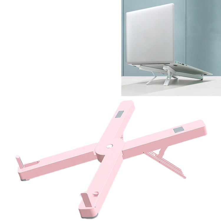 D27 Laptop Stand Bracket Desktop Increase Heat Dissipation Base Lift Tablet Stand(Pink)