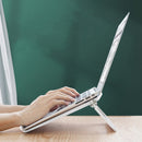 D1601 Laptop Support Folding Heightening Lifting Plate Cooling Bracket(White)