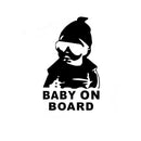 20pcs 14*9CM BABY ON BOARD Cool Rear Reflective Sunglasses Child Car Stickers Warning Decals(Silver)