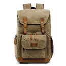 Batik Canvas Waterproof Photography Bag Outdoor Wear-resistant Large Camera Photo Backpack Men for Nikon / Canon / Sony / Fujifilm(Khaki)