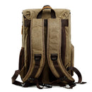 Batik Canvas Waterproof Photography Bag Outdoor Wear-resistant Large Camera Photo Backpack Men for Nikon / Canon / Sony / Fujifilm(Khaki)