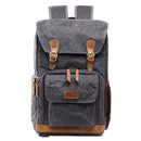 Batik Canvas Waterproof Photography Bag Outdoor Wear-resistant Large Camera Photo Backpack Men for Nikon / Canon / Sony / Fujifilm(Black Gray)