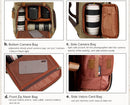Batik Canvas Waterproof Photography Bag Outdoor Wear-resistant Large Camera Photo Backpack Men for Nikon / Canon / Sony / Fujifilm(Black Gray)