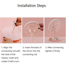 Make-Up Mirror With LED Light Fill Light Dormitory Desktop Dressing Small Mirror Girl Folding And Portable Mirror, Colour: Plug-in Pink Single Light