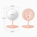 Make-Up Mirror With LED Light Fill Light Dormitory Desktop Dressing Small Mirror Girl Folding And Portable Mirror, Colour: Plug-in White Single Light