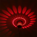 3W Modern Interior Creative Spiral Round Wall Lamp for Club, KTV, Corridor, Aisle, Background Wall Decoration Lamp Wall Mounted(Red Light)
