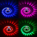 3W Modern Interior Creative Spiral Round Wall Lamp for Club, KTV, Corridor, Aisle, Background Wall Decoration Lamp Wall Mounted(Red Light)