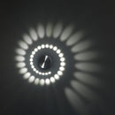 3W Modern Interior Creative Spiral Round Wall Lamp for Club, KTV, Corridor, Aisle, Background Wall Decoration Lamp Wall Mounted(White Light)