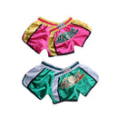 ANOTHERBOXER Muay Thai Fighting Pants Wushu Sanda Sports Training Shorts For Men And Women, Size: L(36 Green + Side Gray)