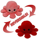 2 PCS Flipped Octopus Doll Double-Sided Flipping Doll Plush Toy( Light Pink + Rose Red)