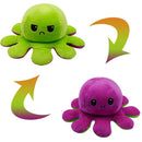 2 PCS Flipped Octopus Doll Double-Sided Flipping Doll Plush Toy(Purple+Green)