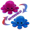 2 PCS Flipped Octopus Doll Double-Sided Flipping Doll Plush Toy( Purple+Blue)