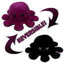 2 PCS Flipped Octopus Doll Double-Sided Flipping Doll Plush Toy(Purple+Black)