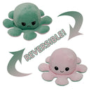2 PCS Flipped Octopus Doll Double-Sided Flipping Doll Plush Toy( Light Pink + Light Green)