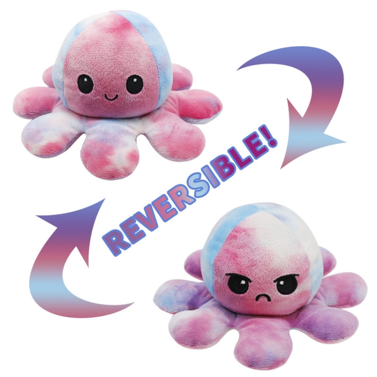 2 PCS Flipped Octopus Doll Double-Sided Flipping Doll Plush Toy( Colorful+ Colorful)