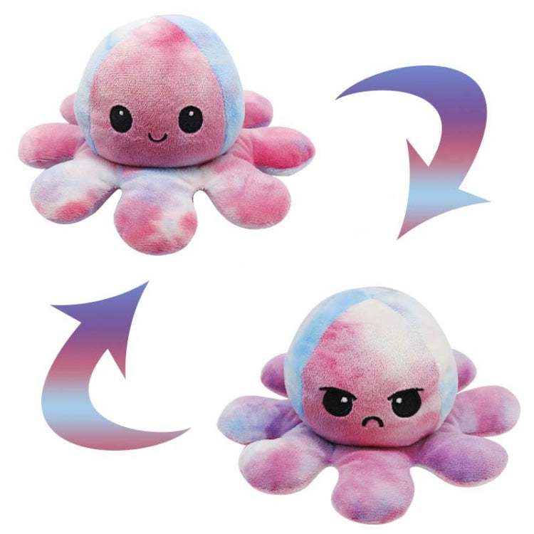 2 PCS Flipped Octopus Doll Double-Sided Flipping Doll Plush Toy( Colorful+ Colorful)