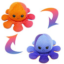 2 PCS Flipped Octopus Doll Double-Sided Flipping Doll Plush Toy( Dazzling Blue + Orange)