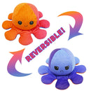 2 PCS Flipped Octopus Doll Double-Sided Flipping Doll Plush Toy( Dazzling Blue + Orange)