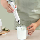 Whisk Household Electric Baking Mini Wireless Hand-Held Charging Stirrer Milk Frother(Black)
