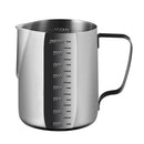 600ml 304 Stainless Steel Pointed Mouth Etched Cup Graduated Measuring Cup Milk Foam Cup Coffee Pot