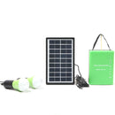 3W Solar Small System Household Multifunctional Portable Emergency Light(Green)
